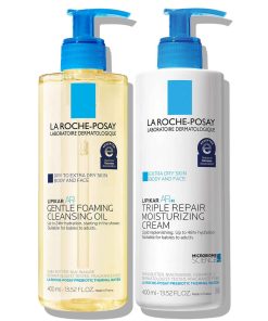 La Roche Posay Lipikar AP+ Cleansing Oil & AP+M Moisturizing Cream Set